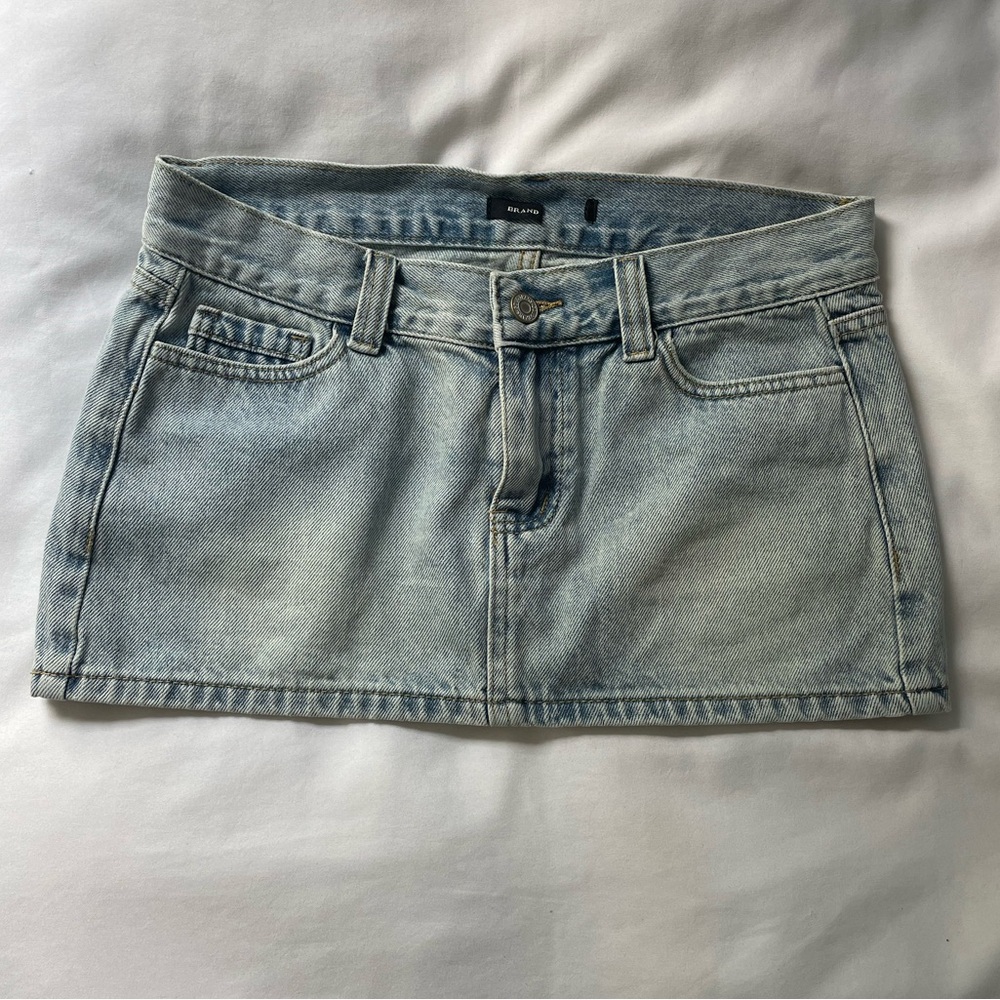 Denim mini skirt